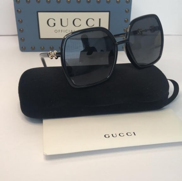 Authentic New GUCCIGrey Square Ladies SunglassesGG0890S 001 55 main image 7